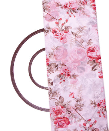 White Colour Floral Print Georgette Fabric